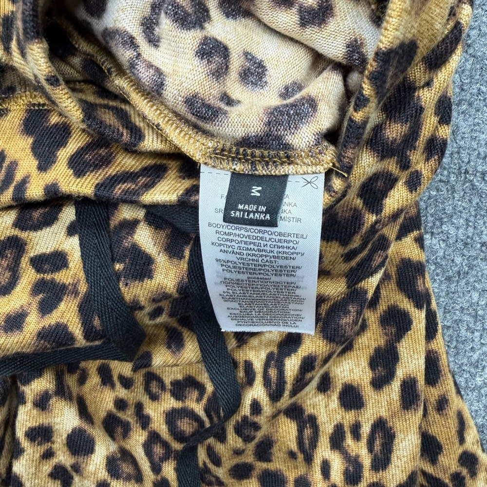 Lauren Ralph Lauren Womens Black Leopard Print RLL Logo Lounge Set Medium - Picture 12 of 13